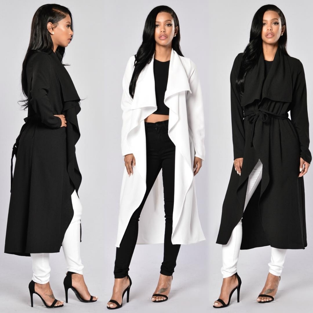 Black Lapel Trench Coat